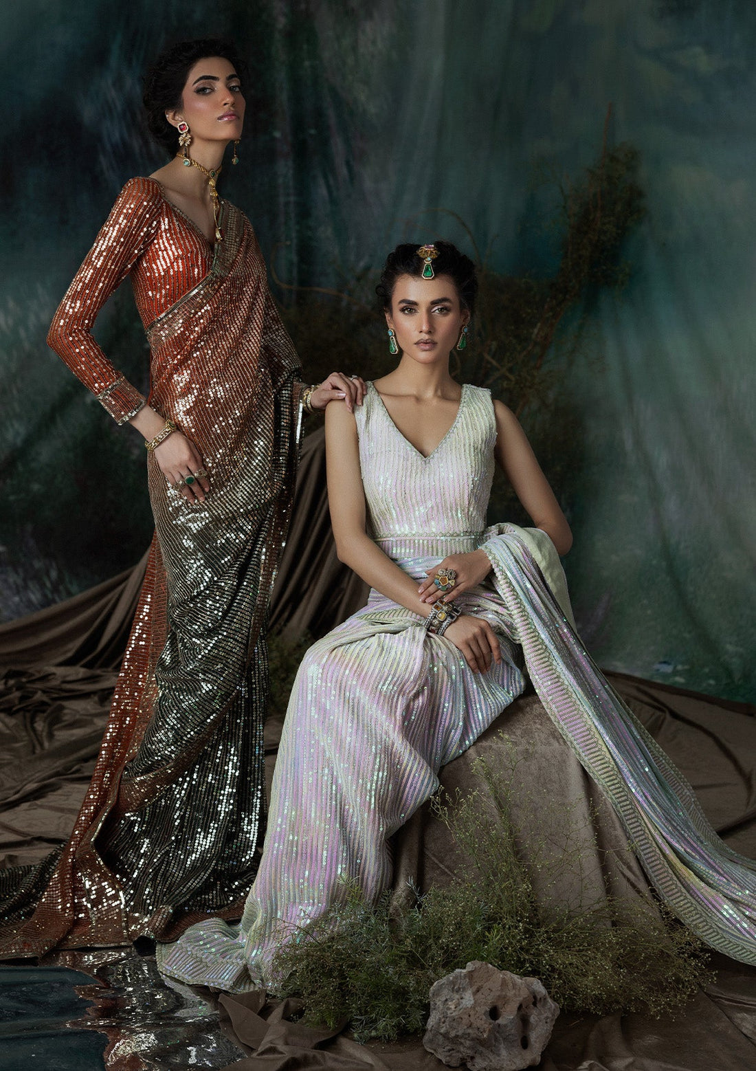 Aik Atelier | Sari Edit 2024 | SARI EDIT '24 VOL. 1 - LOOK 01 by Aik Atelier - Designer Dress - Type: Ladies Clothes - Available at Libayah - 100% Original