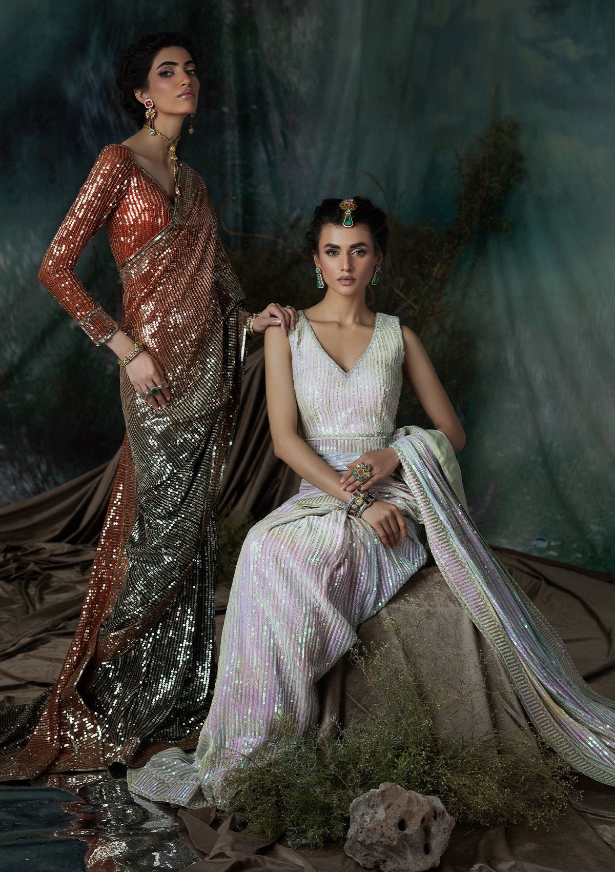Aik Atelier | Sari Edit 2024 | SARI EDIT '24 VOL. 1 - LOOK 01 by Aik Atelier - Designer Dress - Type: Ladies Clothes - Available at Libayah - 100% Original
