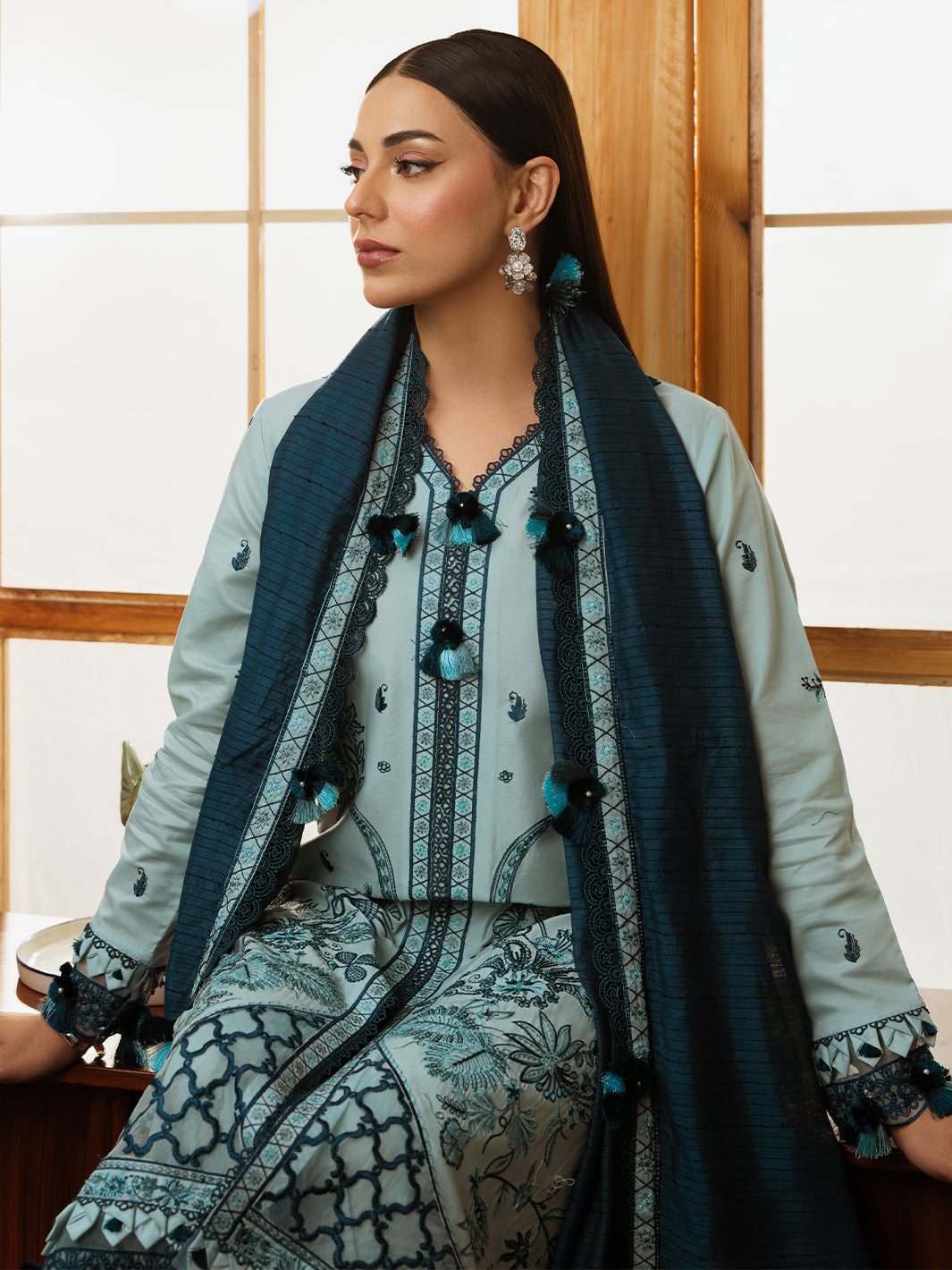 Mahnur | Florence Luxury Lawn 25 | AIYLEEN by Mahnur - Designer Dress - Type: Ladies Clothes - Available at Libayah - 100% Original