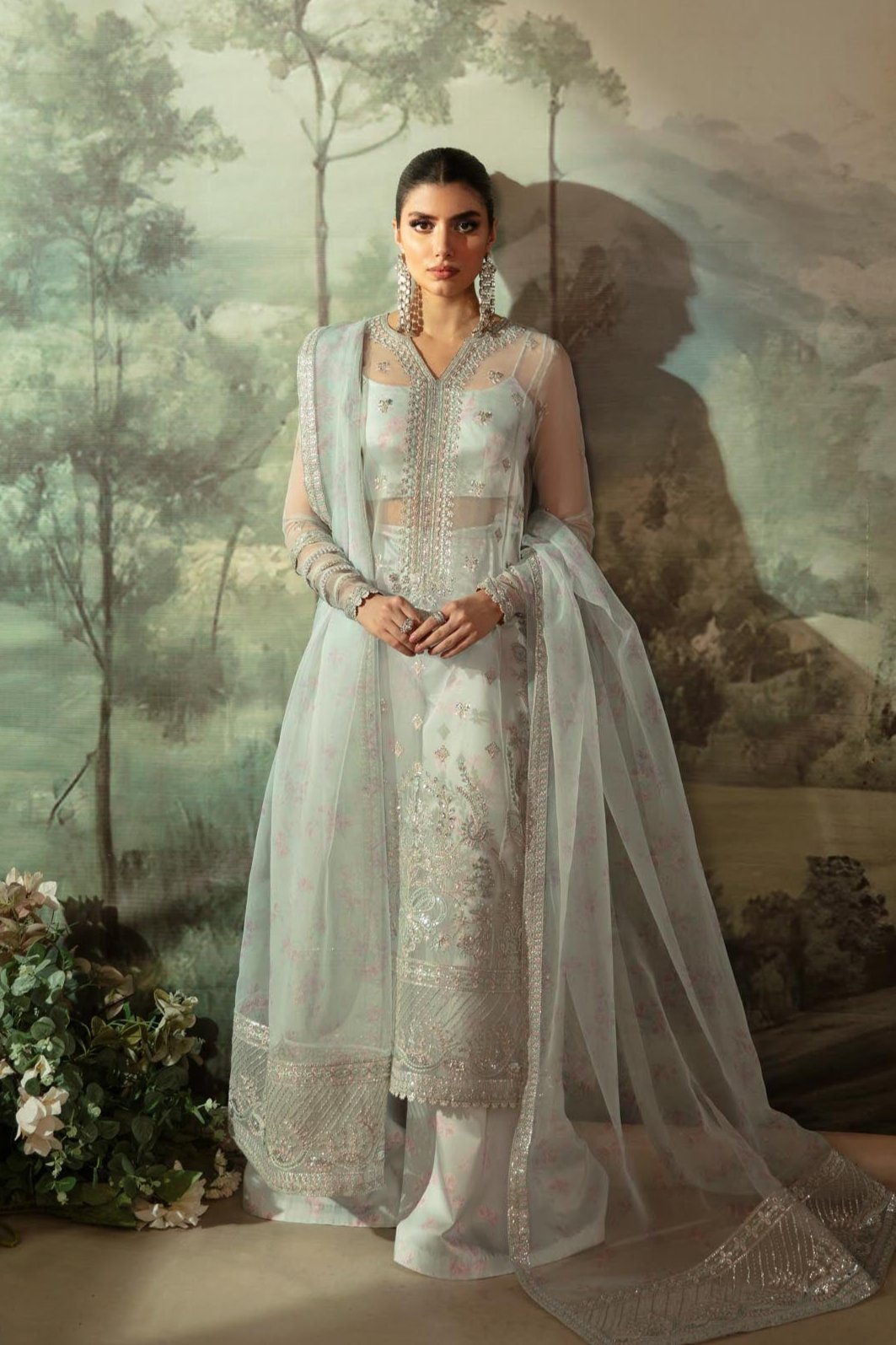 Akbar Aslam | Velora Formal Pret | Ecru by Akbar Aslam - Designer Dress - Type: Ladies Clothes - Available at Libayah - 100% Original