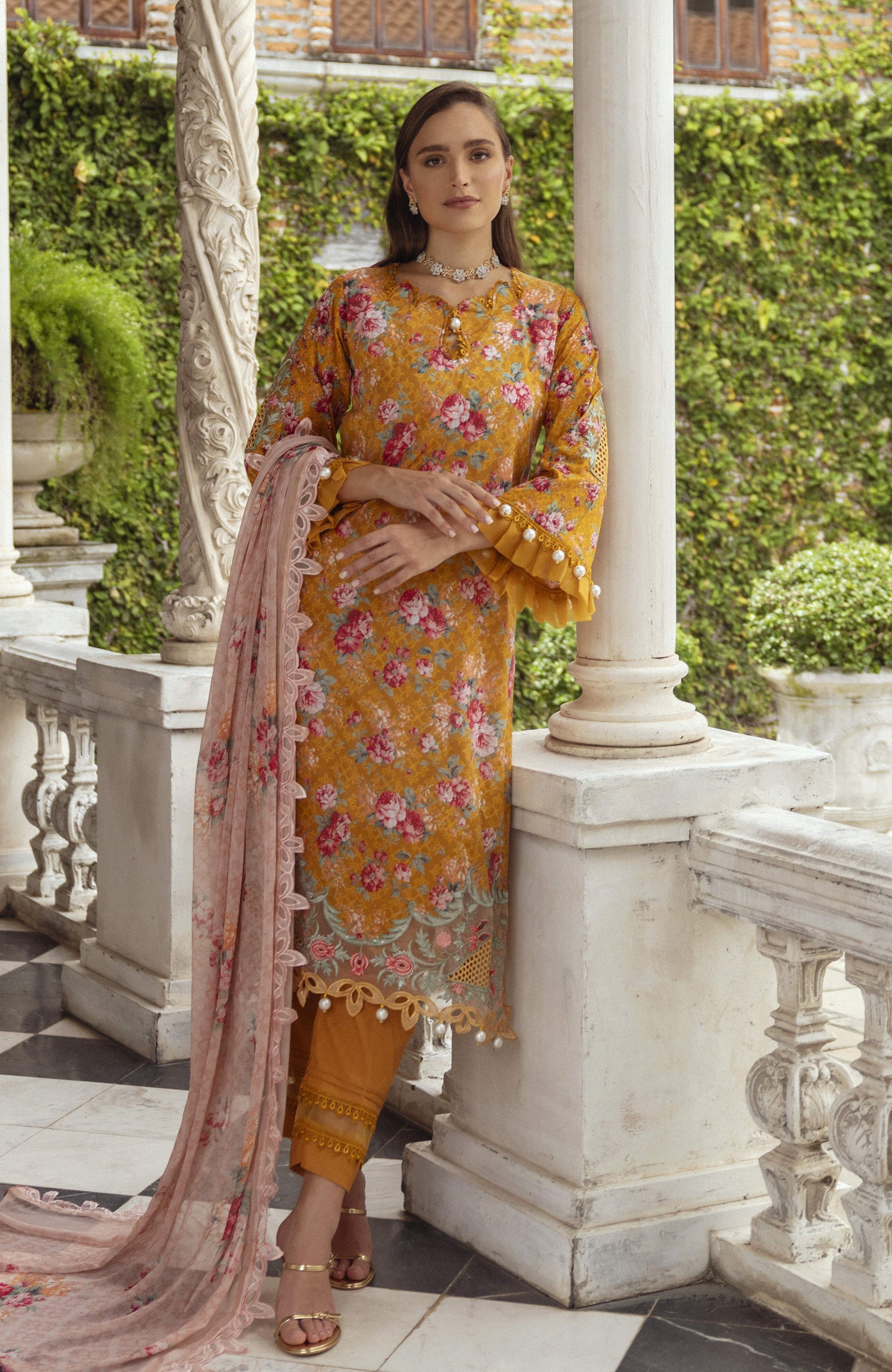 Al Zohaib | Sunshine Bloom | ALZ-08 by Alzohaib - Designer Dress - Type: Ladies Clothes - Available at Libayah - 100% Original