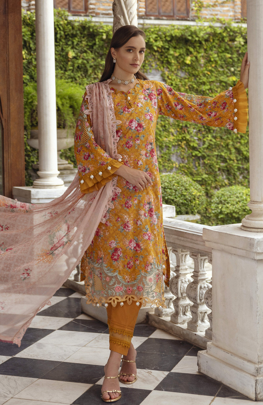 Al Zohaib | Sunshine Bloom | ALZ-08 by Alzohaib - Designer Dress - Type: Ladies Clothes - Available at Libayah - 100% Original