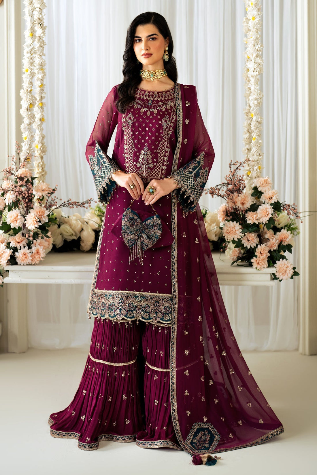 Alizeh | Selene Luxury Chiffon Collection 25 | AF-PS-8001-Rosie by Alizeh - Designer Dress - Type: Ladies Clothes - Available at Libayah - 100% Original