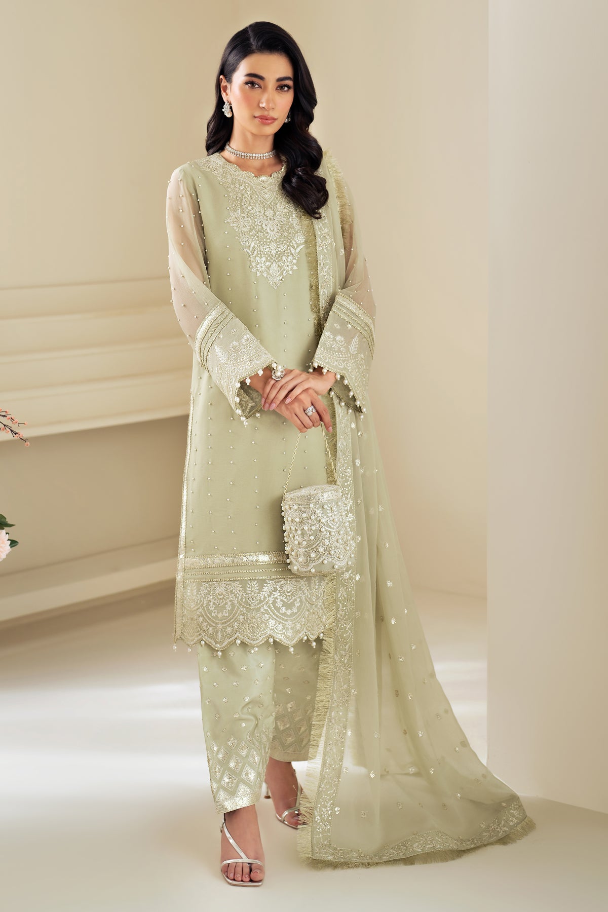 Alizeh | Selene Luxury Chiffon Collection 25 | AF-PS-8008-Neo by Alizeh - Designer Dress - Type: Ladies Clothes - Available at Libayah - 100% Original