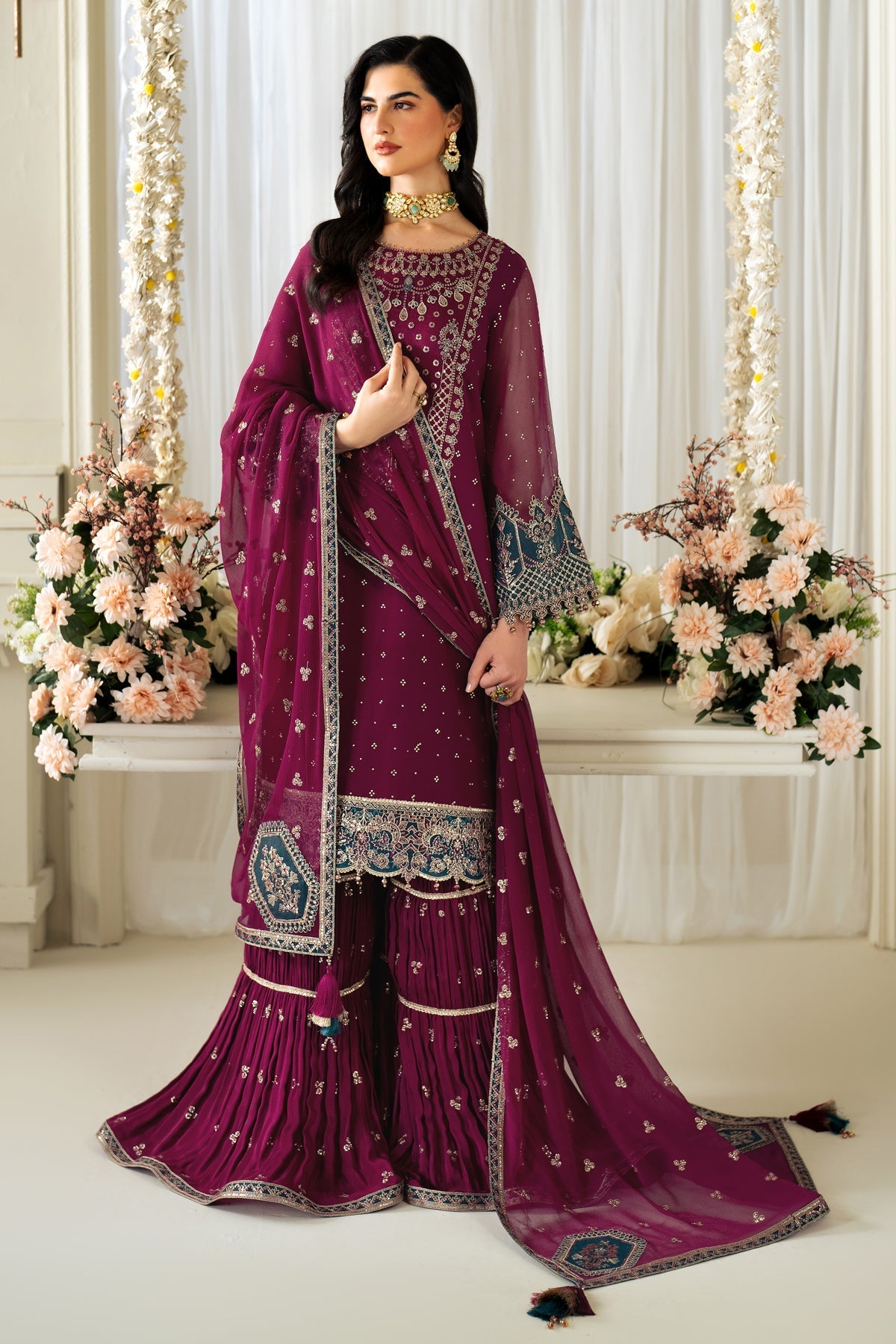 Alizeh | Selene Luxury Chiffon Collection 25 | AF-PS-8001-Rosie by Alizeh - Designer Dress - Type: Ladies Clothes - Available at Libayah - 100% Original