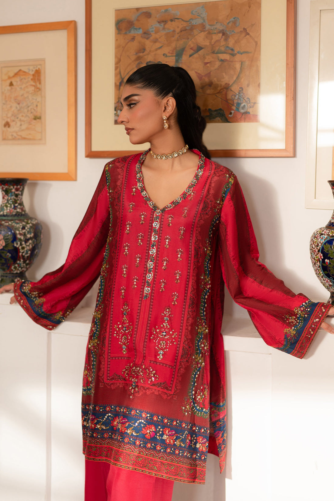 Ammara Khan | Ronaq Luxury Formals | Hottie Co-ord Set (D-01) by Ammara Khan - Designer Dress - Type: Ladies Clothes - Available at Libayah - 100% Original