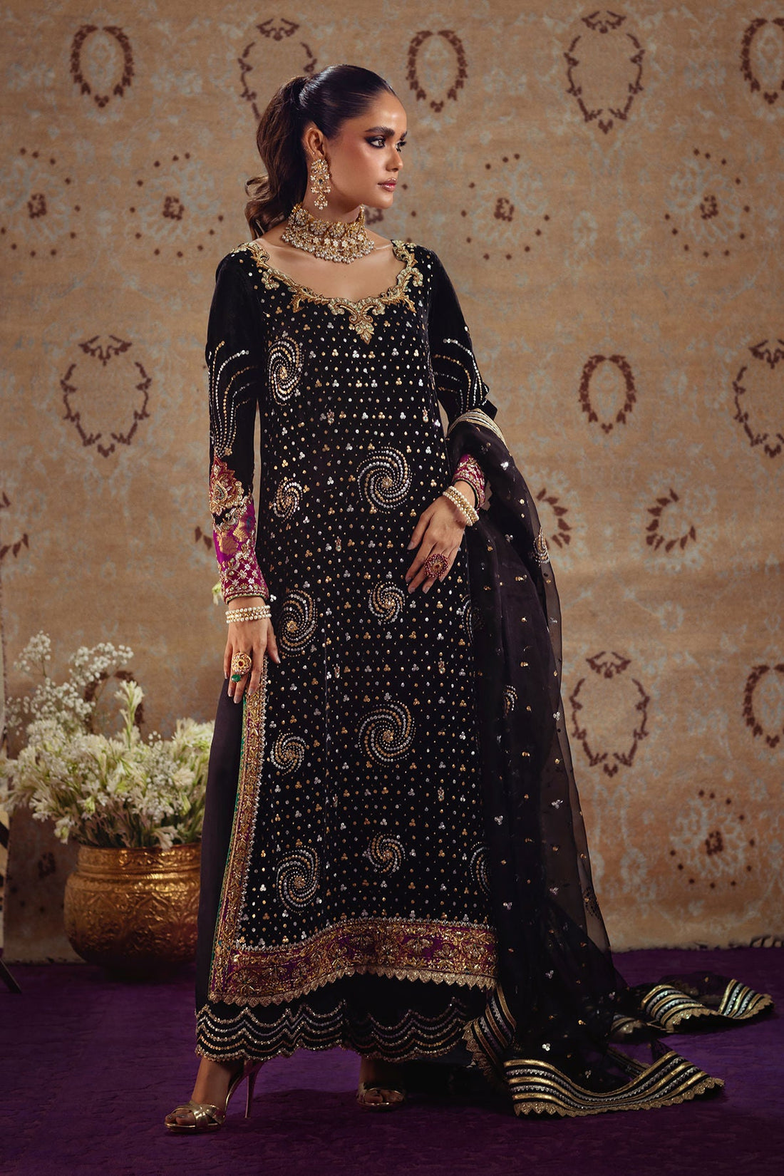 Annus Abrar | Mirha Winter Velour | Marin by Annus Abrar - Designer Dress - Type: Ladies Clothes - Available at Libayah - 100% Original