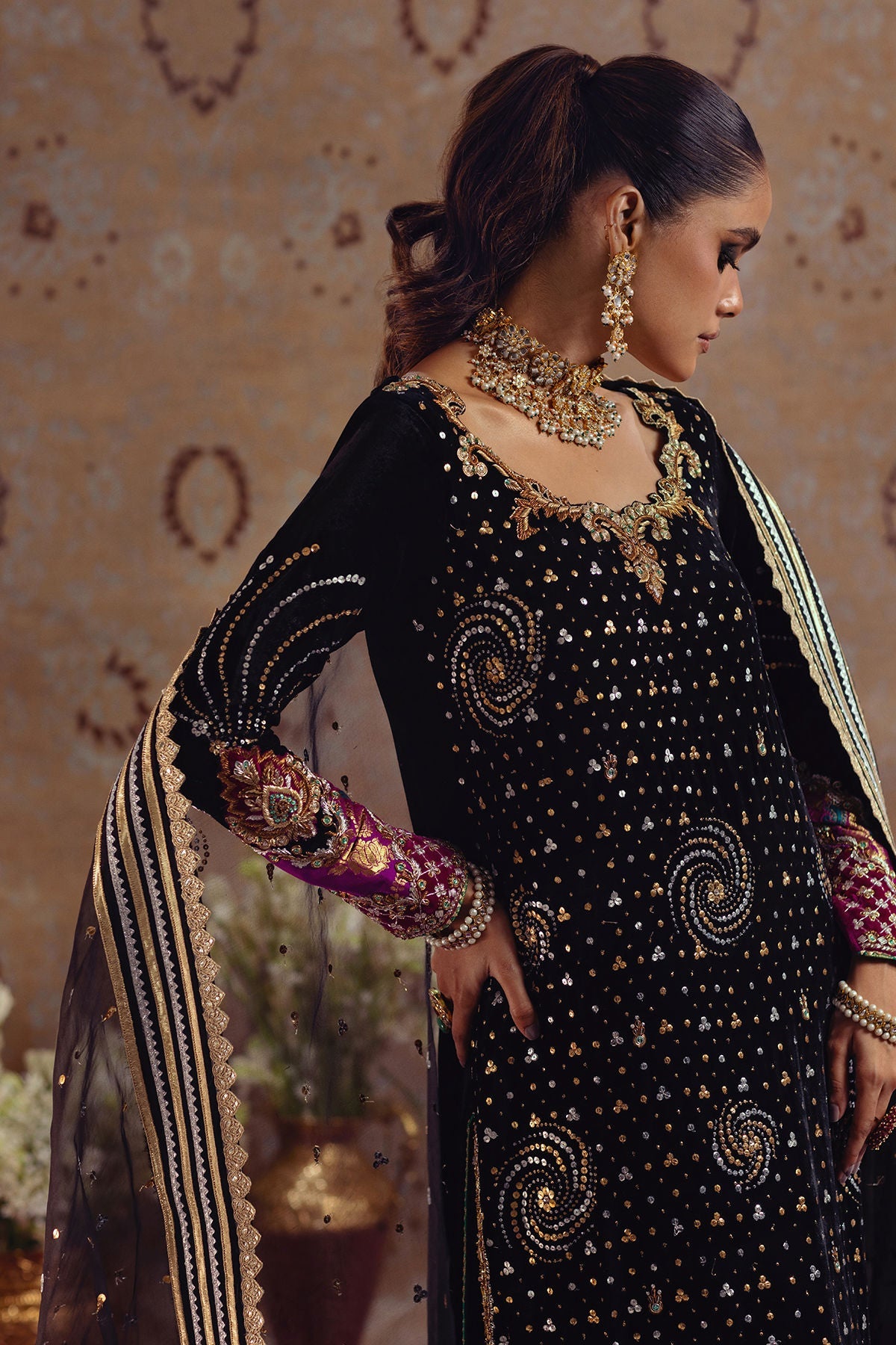 Annus Abrar | Mirha Winter Velour | Marin by Annus Abrar - Designer Dress - Type: Ladies Clothes - Available at Libayah - 100% Original