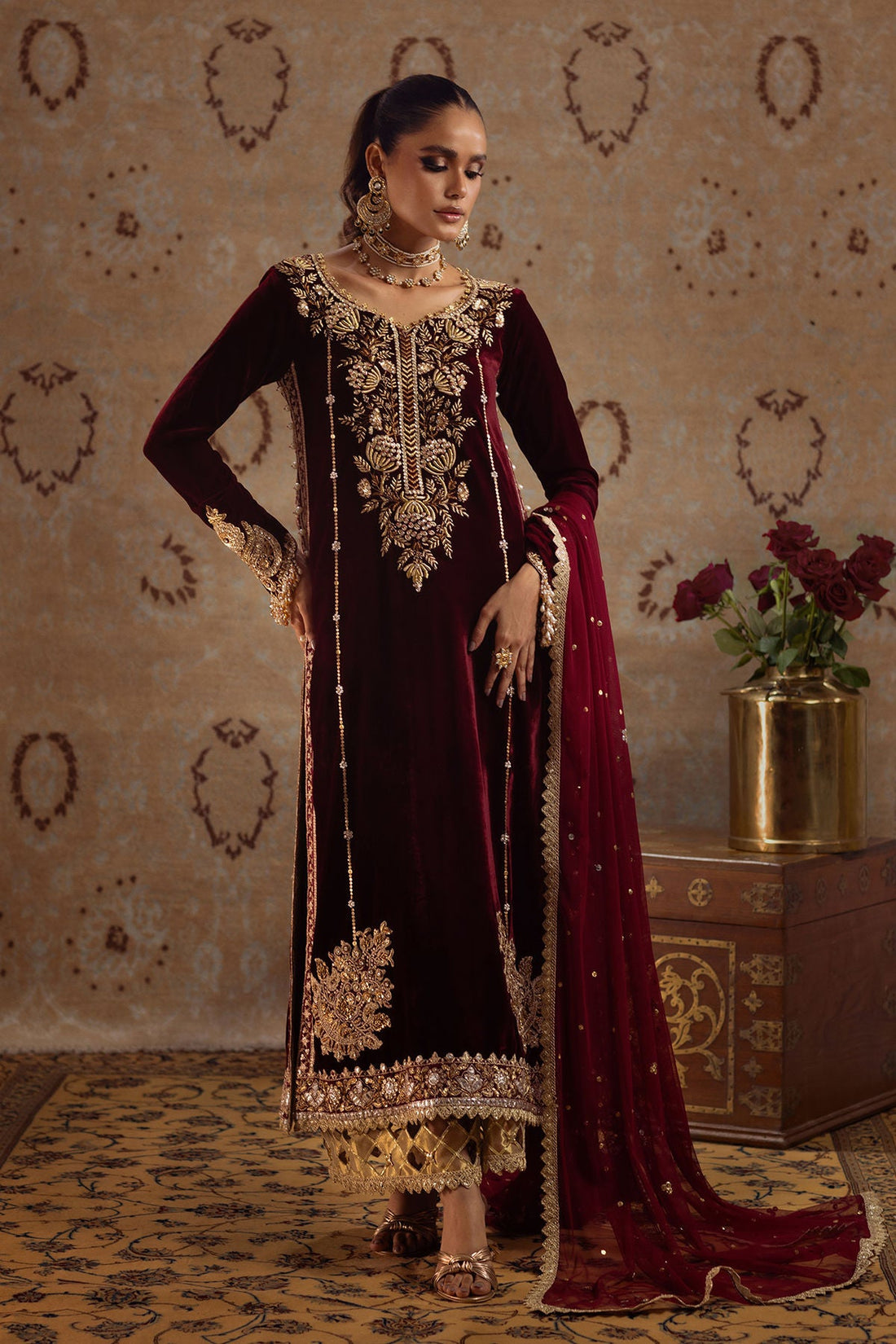 Annus Abrar | Mirha Winter Velour | Arwa by Annus Abrar - Designer Dress - Type: Ladies Clothes - Available at Libayah - 100% Original