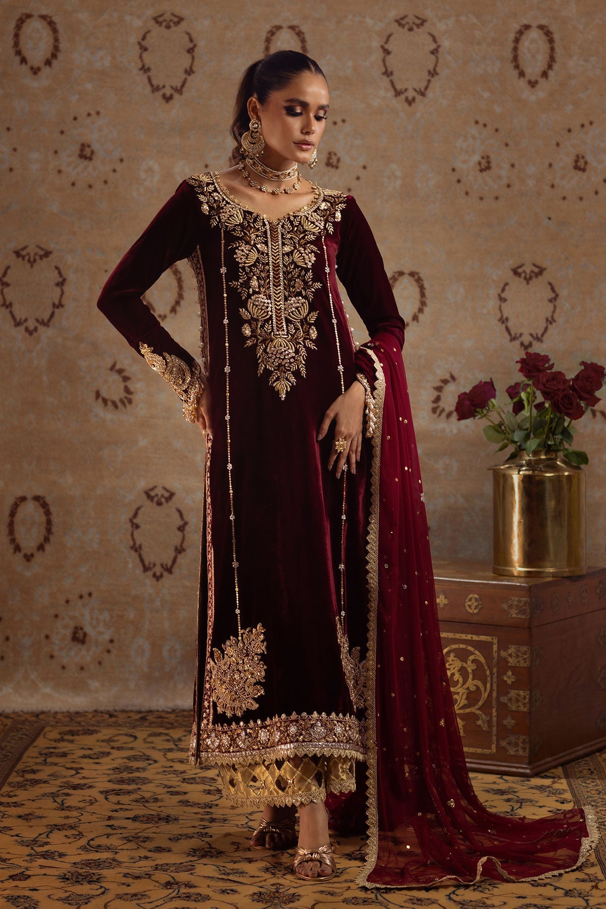 Annus Abrar | Mirha Winter Velour | Arwa by Annus Abrar - Designer Dress - Type: Ladies Clothes - Available at Libayah - 100% Original