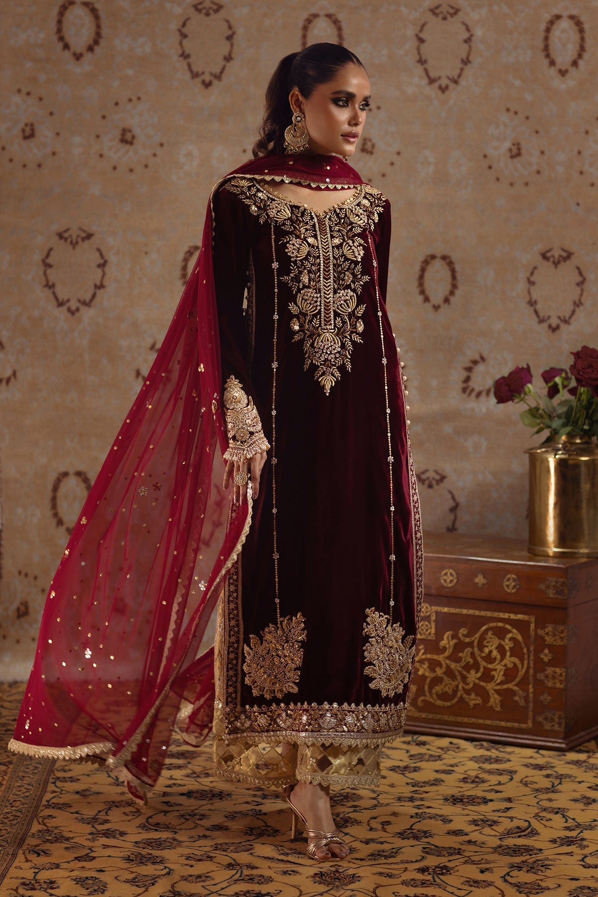 Annus Abrar | Mirha Winter Velour | Arwa by Annus Abrar - Designer Dress - Type: Ladies Clothes - Available at Libayah - 100% Original