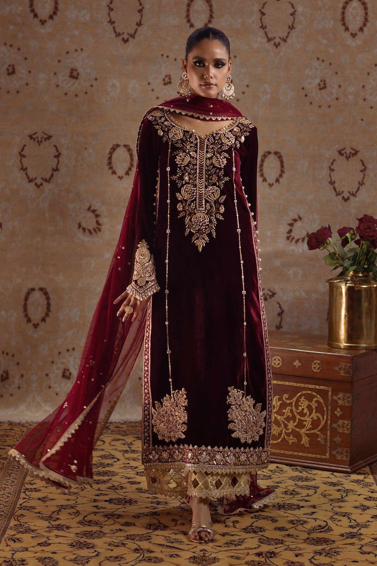 Annus Abrar | Mirha Winter Velour | Arwa by Annus Abrar - Designer Dress - Type: Ladies Clothes - Available at Libayah - 100% Original