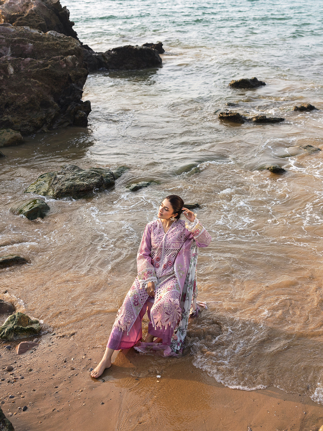 Mahnur | Sirena Luxury Lawn 25 | Aria by Mahnur - Designer Dress - Type: Ladies Clothes - Available at Libayah - 100% Original