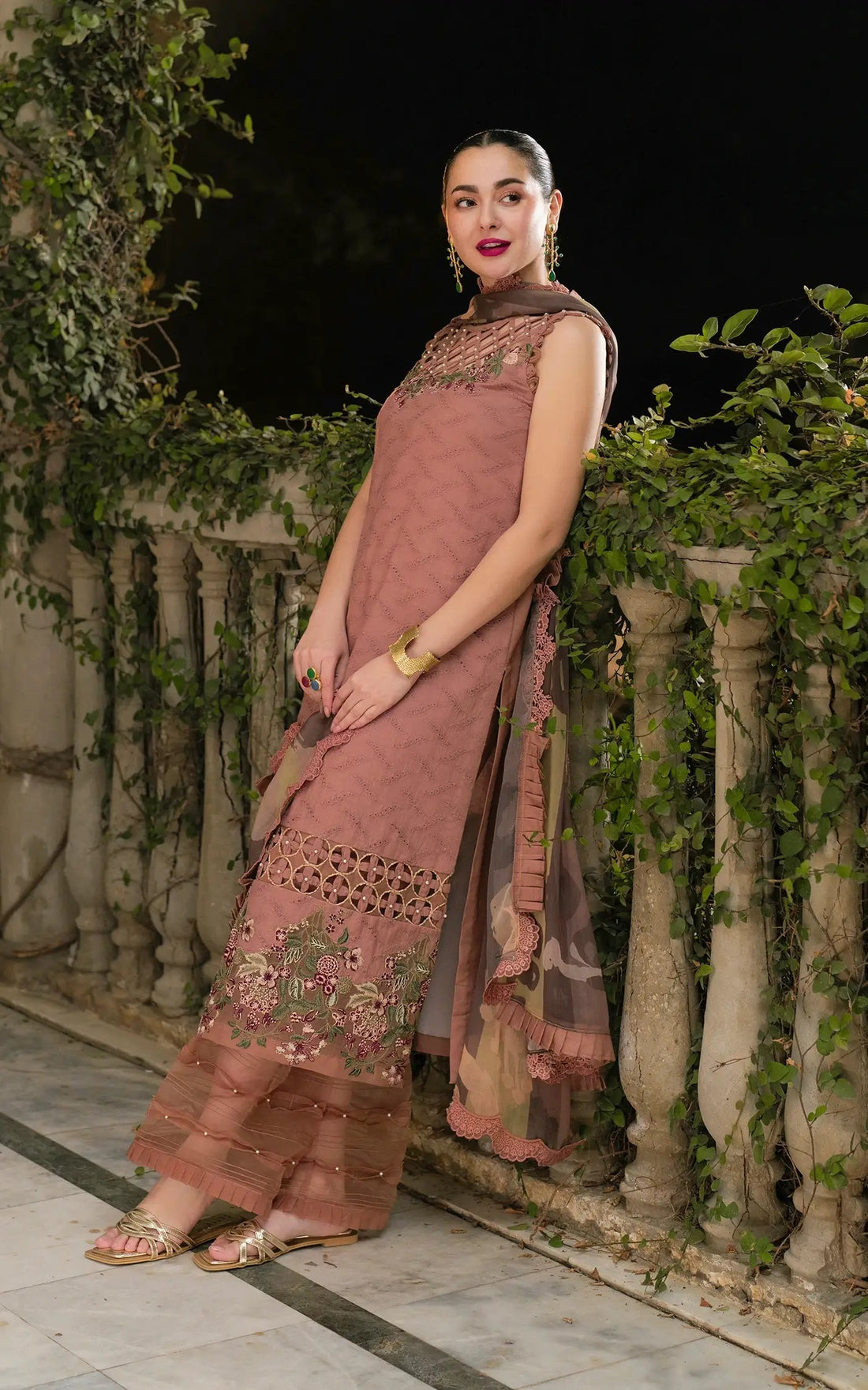 Asifa and Nabeel | Gulkari Summer 25 | Saffron Day (GKL-04) by Asifa and Nabeel - Designer Dress - Type: Ladies Clothes - Available at Libayah - 100% Original