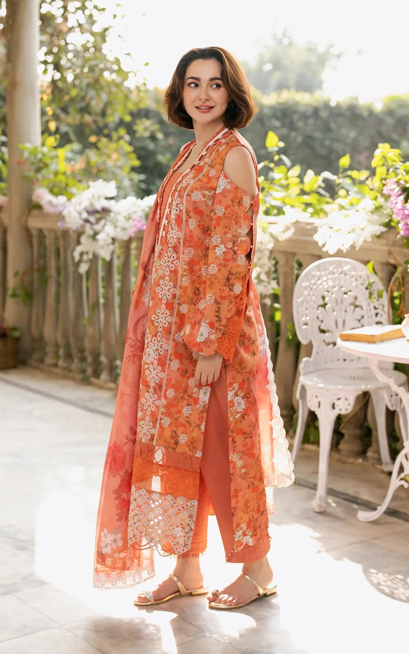 Asifa and Nabeel | Gulkari Summer 25 | Citrus Glow (GKL-08) by Asifa and Nabeel - Designer Dress - Type: Ladies Clothes - Available at Libayah - 100% Original