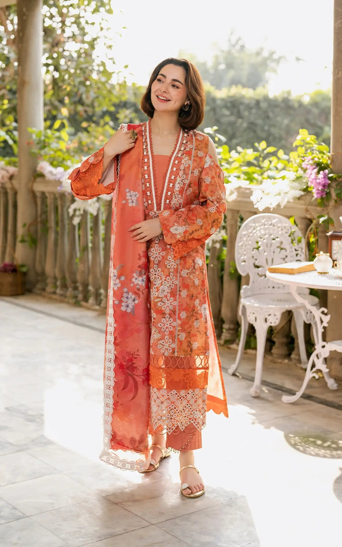Asifa and Nabeel | Gulkari Summer 25 | Citrus Glow (GKL-08) by Asifa and Nabeel - Designer Dress - Type: Ladies Clothes - Available at Libayah - 100% Original