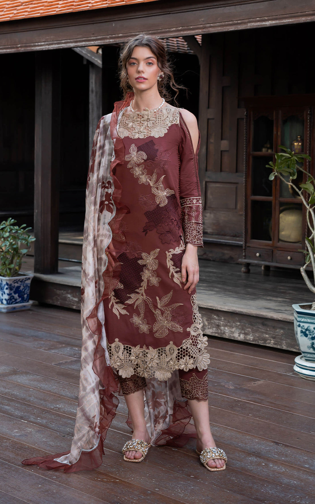 Asifa and Nabeel | Rosemary Ruffles 24 | Sheen by Asifa and Nabeel - Designer Dress - Type: Ladies Clothes - Available at Libayah - 100% Original
