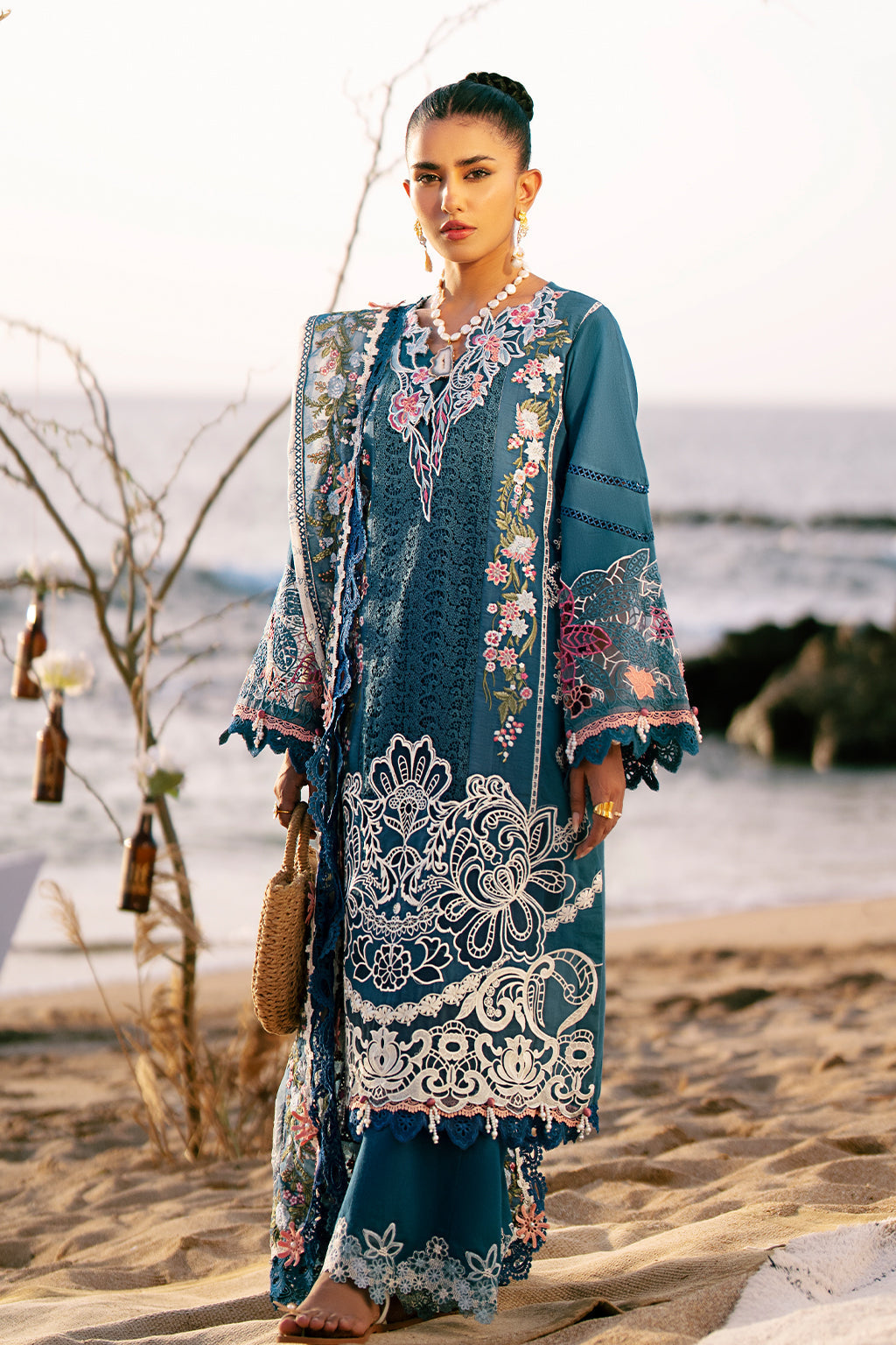 AJR Couture | Dastan Luxury Lawn 25 | Aura by AJR Couture - Designer Dress - Type: Ladies Clothes - Available at Libayah - 100% Original