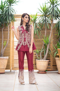 Ayesha and Usman | Grape Wine Luxury Pret | Vermillion by Ayesha and Usman - Designer Dress - Type: Ladies Clothes - Available at Libayah - 100% Original