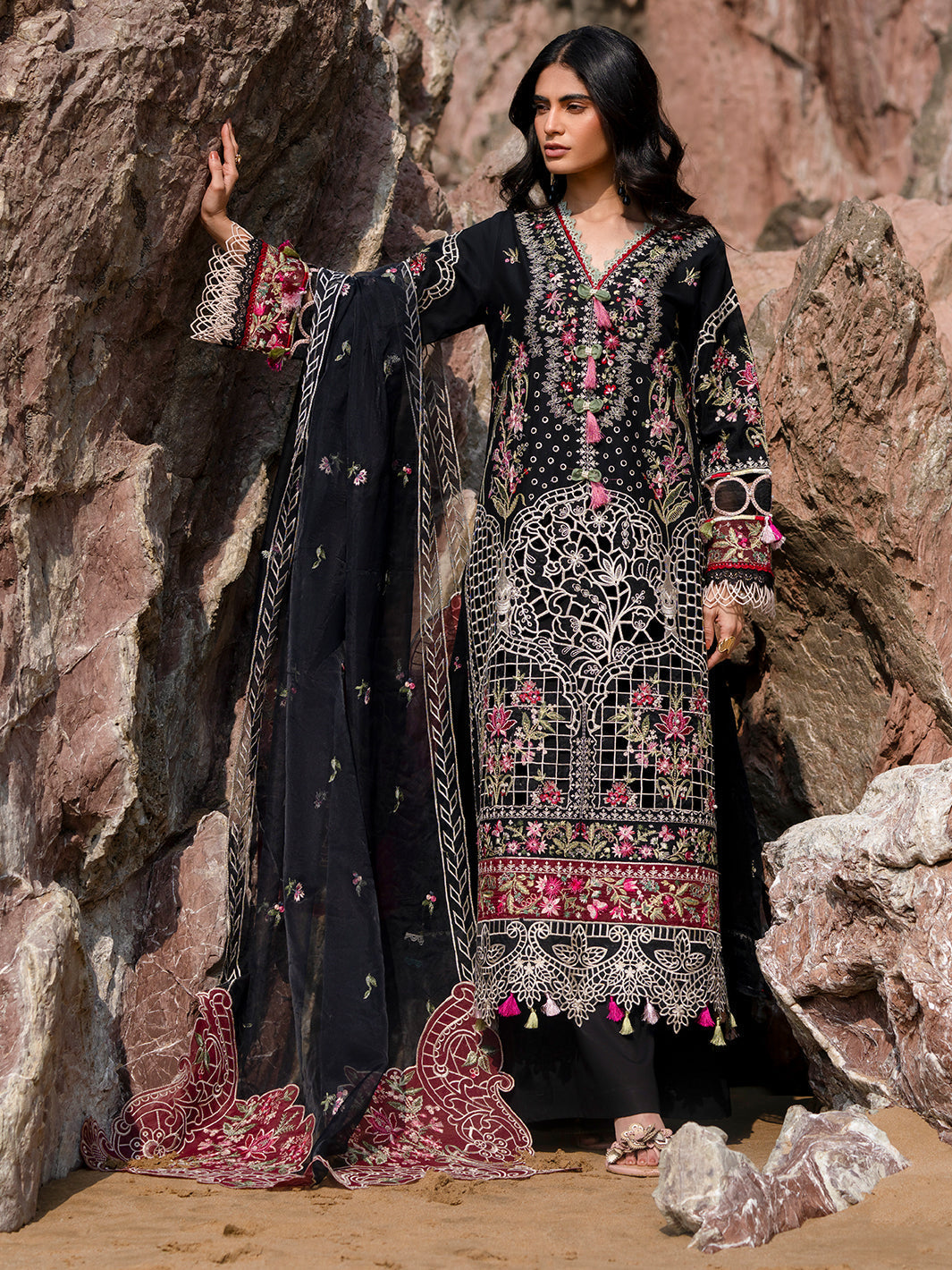 Mahnur | Sirena Luxury Lawn 25 | Azure by Mahnur - Designer Dress - Type: Ladies Clothes - Available at Libayah - 100% Original