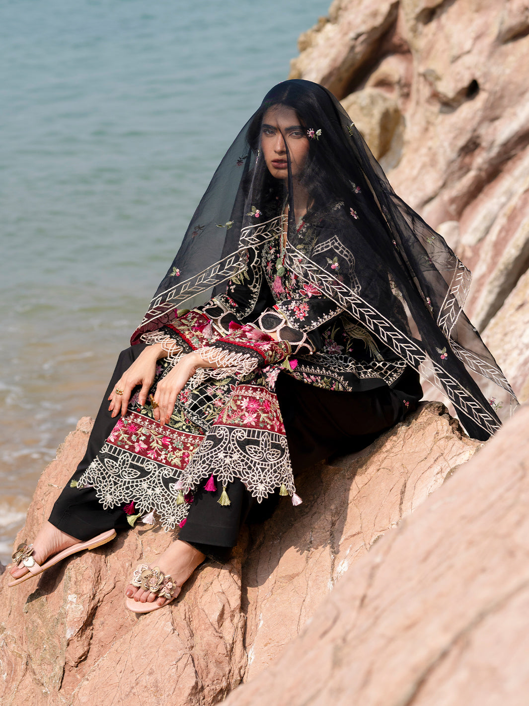Mahnur | Sirena Luxury Lawn 25 | Azure by Mahnur - Designer Dress - Type: Ladies Clothes - Available at Libayah - 100% Original