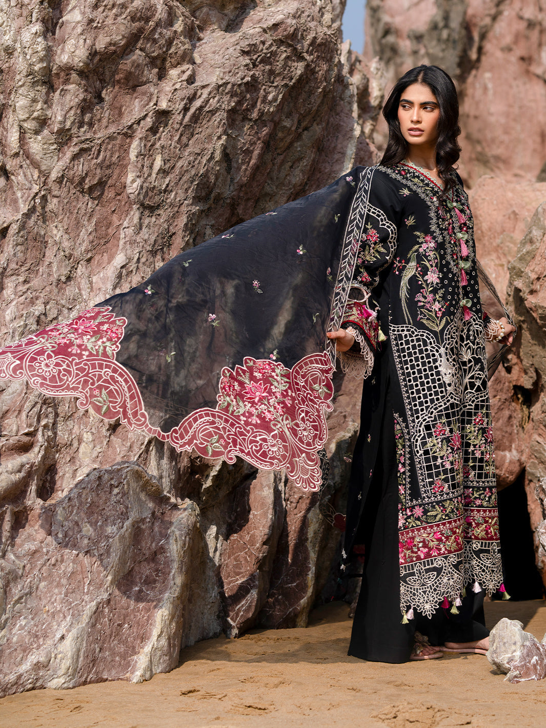 Mahnur | Sirena Luxury Lawn 25 | Azure by Mahnur - Designer Dress - Type: Ladies Clothes - Available at Libayah - 100% Original
