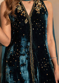 Mahum Asad | Voila Velvets | Sapphire by Mahum Asad - Designer Dress - Type: Ladies Clothes - Available at Libayah - 100% Original