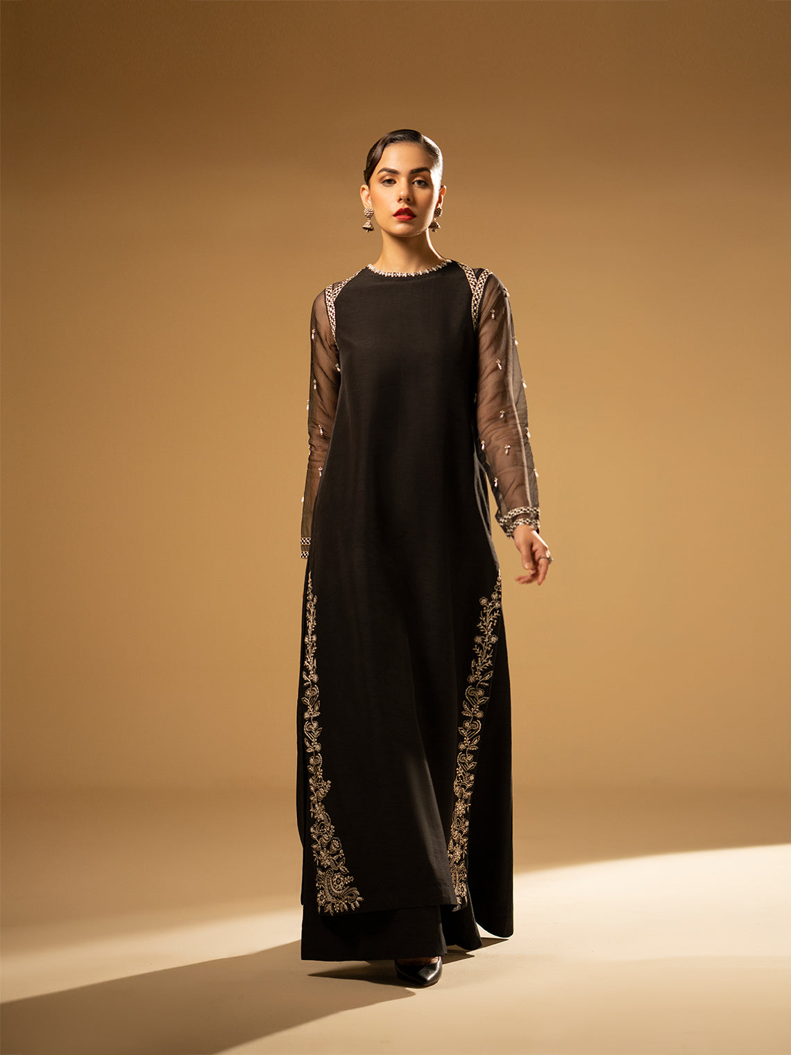 Fozia Khalid | Eid Edit 24 | Black Swan by Fozia Khalid - Designer Dress - Type: Ladies Clothes - Available at Libayah - 100% Original