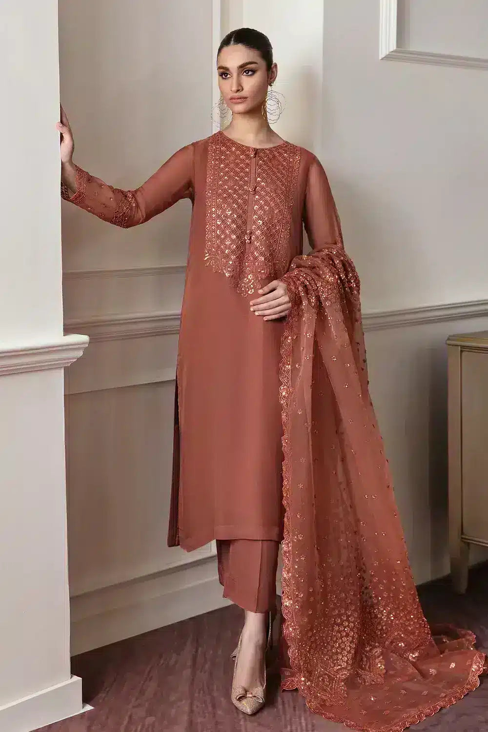 Baroque | Formals Collection | UF-296 by Baroque - Designer Dress - Type: Ladies Clothes - Available at Libayah - 100% Original