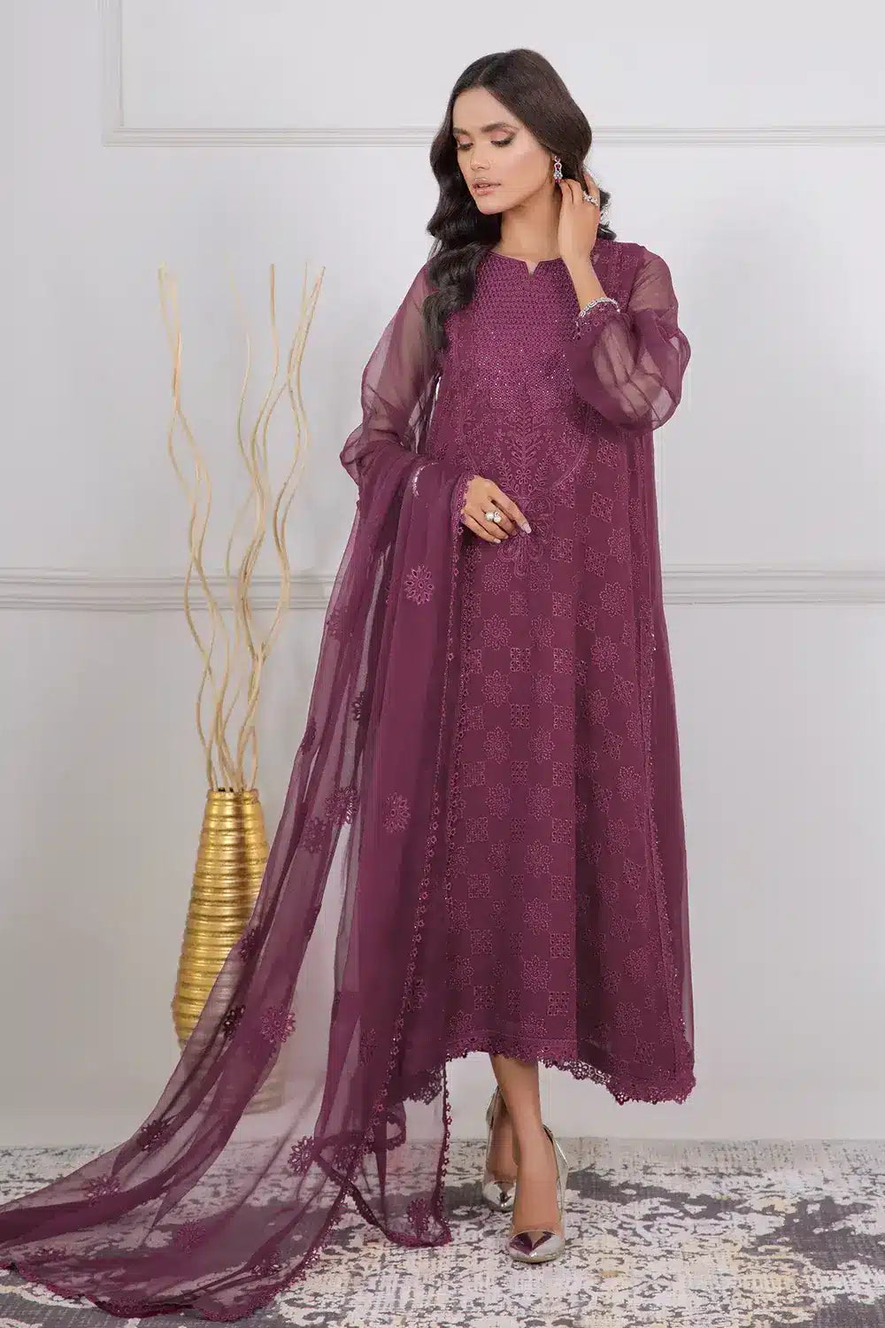 Baroque | Formals Collection | UF-337 by Baroque - Designer Dress - Type: Ladies Clothes - Available at Libayah - 100% Original