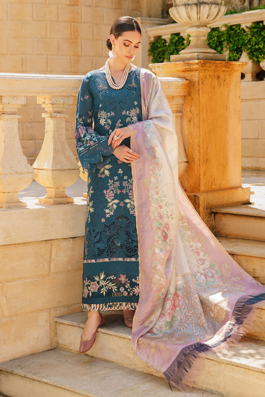 Baroque | Swiss Lawn 24 | SL12-D02 by Baroque - Designer Dress - Type: Ladies Clothes - Available at Libayah - 100% Original
