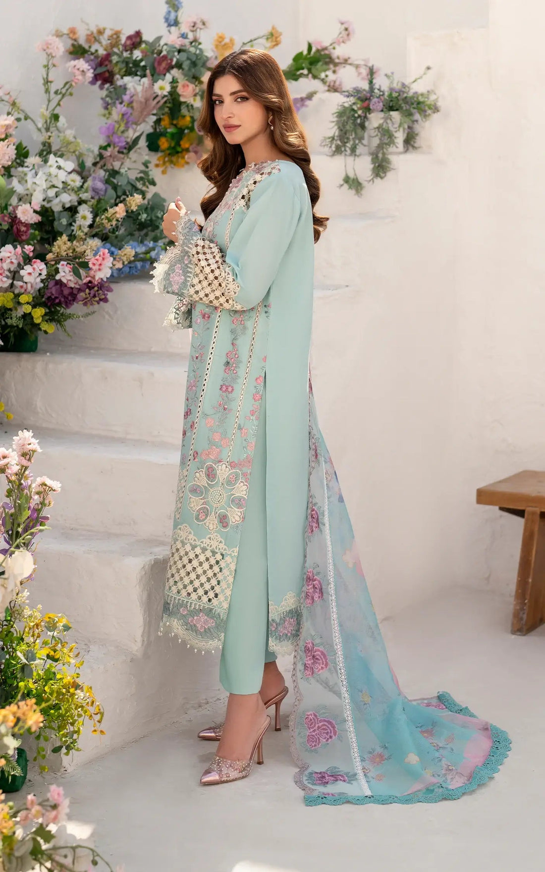 Asifa and Nabeel | Azalia Sumemr 25 | Bells of Ireland (AZL25-10) by Asifa and Nabeel - Designer Dress - Type: Ladies Clothes - Available at Libayah - 100% Original