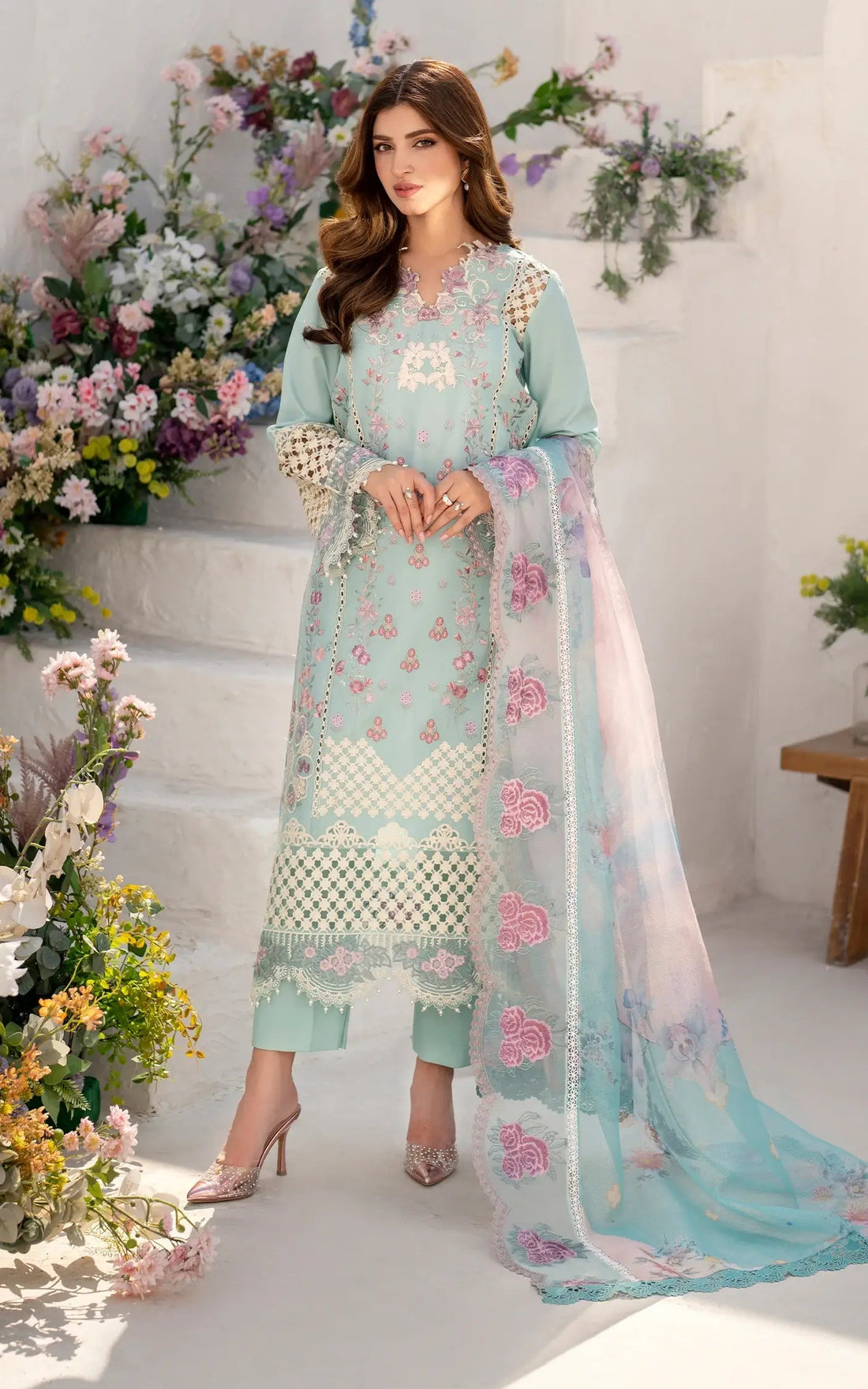 Asifa and Nabeel | Azalia Sumemr 25 | Bells of Ireland (AZL25-10) by Asifa and Nabeel - Designer Dress - Type: Ladies Clothes - Available at Libayah - 100% Original