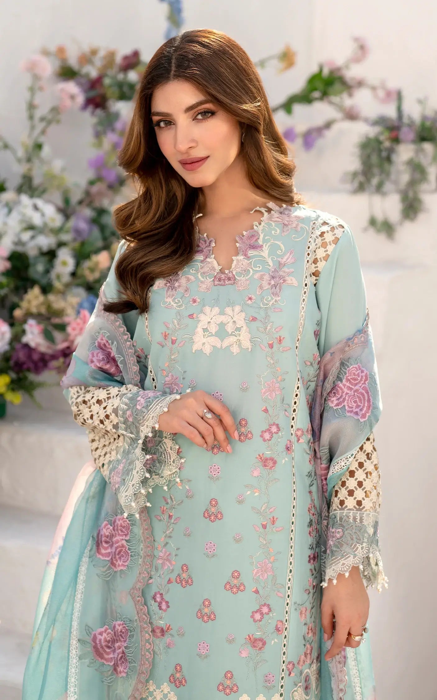 Asifa and Nabeel | Azalia Sumemr 25 | Bells of Ireland (AZL25-10) by Asifa and Nabeel - Designer Dress - Type: Ladies Clothes - Available at Libayah - 100% Original