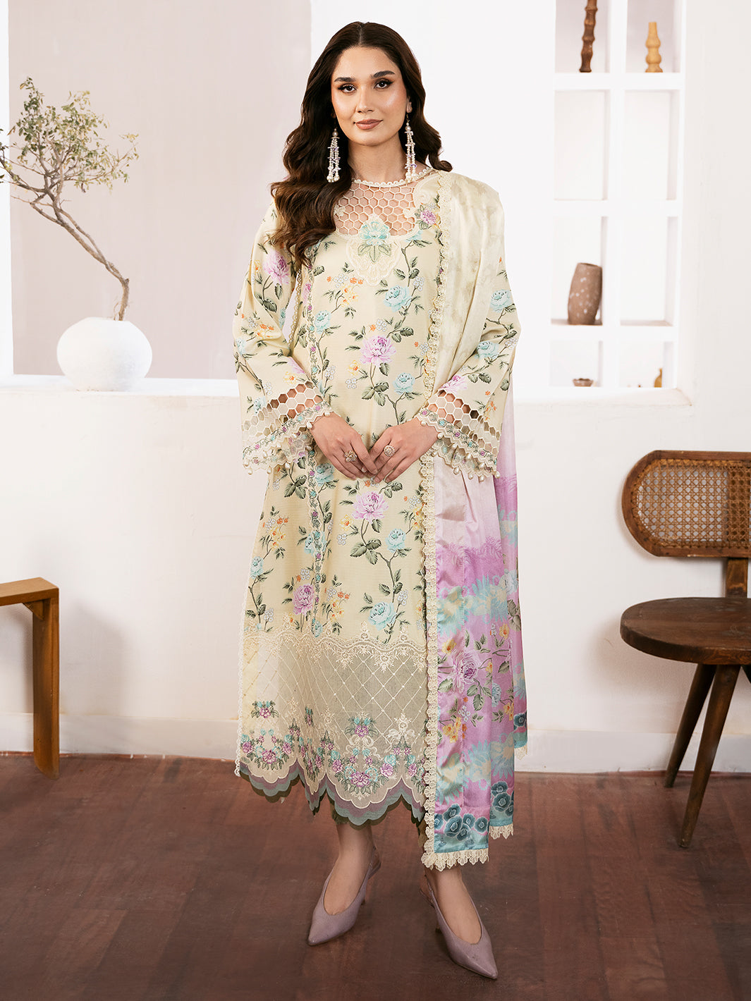 Bin Ilyas | Noura Viscose 24 | 71-B by Bin Ilyas - Designer Dress - Type: Ladies Clothes - Available at Libayah - 100% Original
