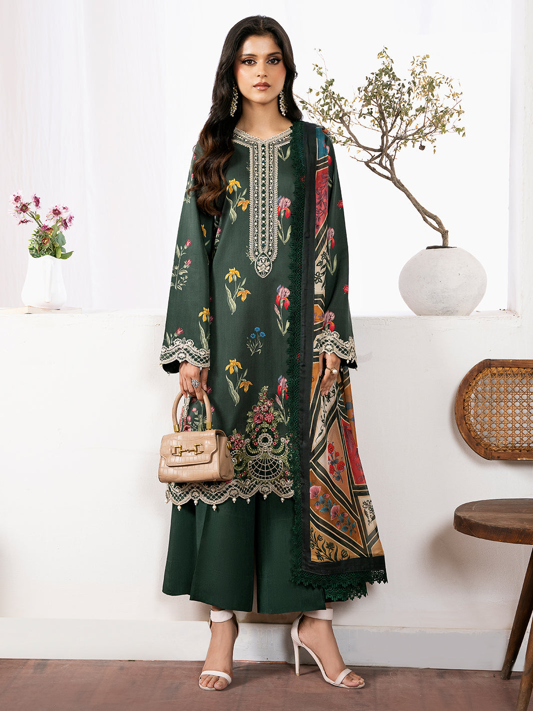 Bin Ilyas | Noura Viscose 24 | 77-B by Bin Ilyas - Designer Dress - Type: Ladies Clothes - Available at Libayah - 100% Original