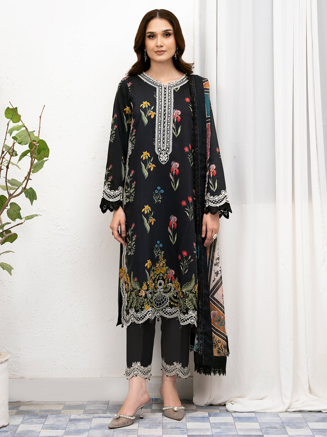 Bin Ilyas | Noura Viscose 24 | 77-A by Bin Ilyas - Designer Dress - Type: Ladies Clothes - Available at Libayah - 100% Original