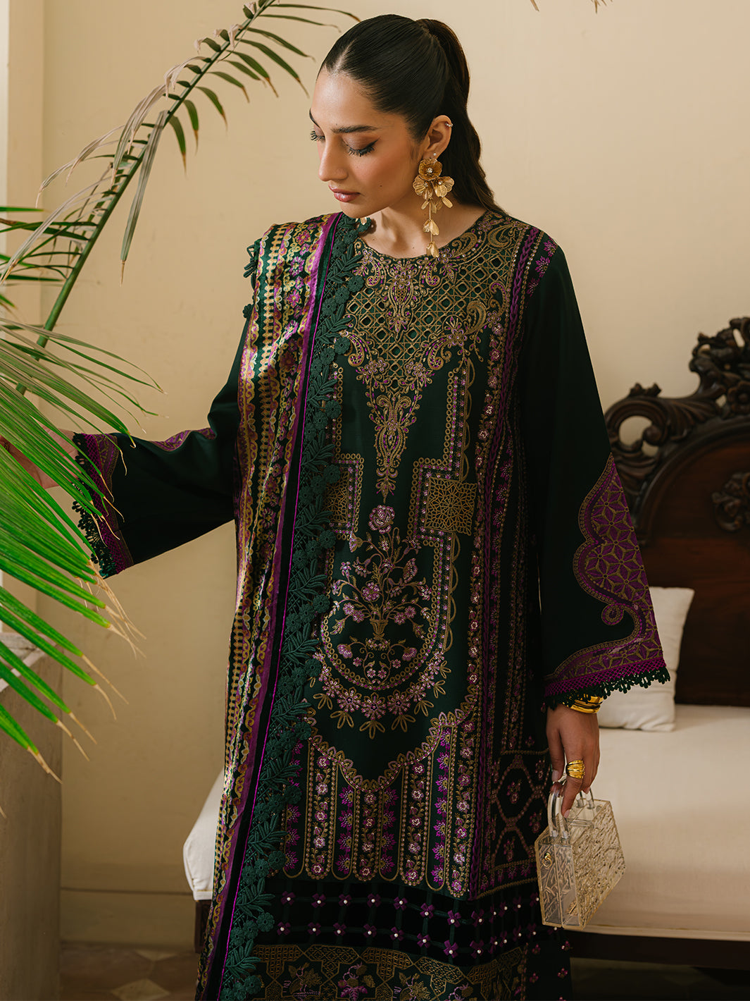 Bin Ilyas | Olivia Embroidered Winter 24 |  521 - A by Bin Ilyas - Designer Dress - Type: Ladies Clothes - Available at Libayah - 100% Original