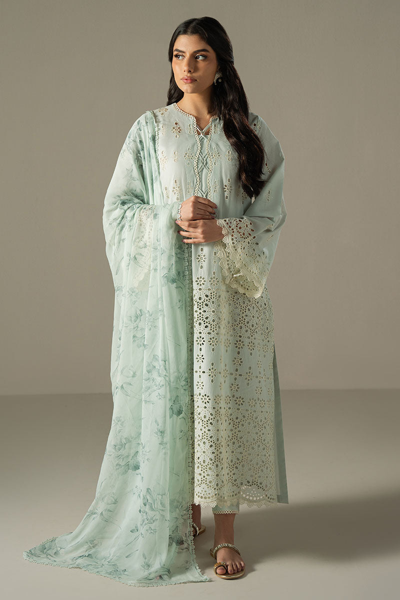Cross Stitch | Chikankari Lawn 25 | BLUE AURA by Cross Stitch - Designer Dress - Type: Ladies Clothes - Available at Libayah - 100% Original