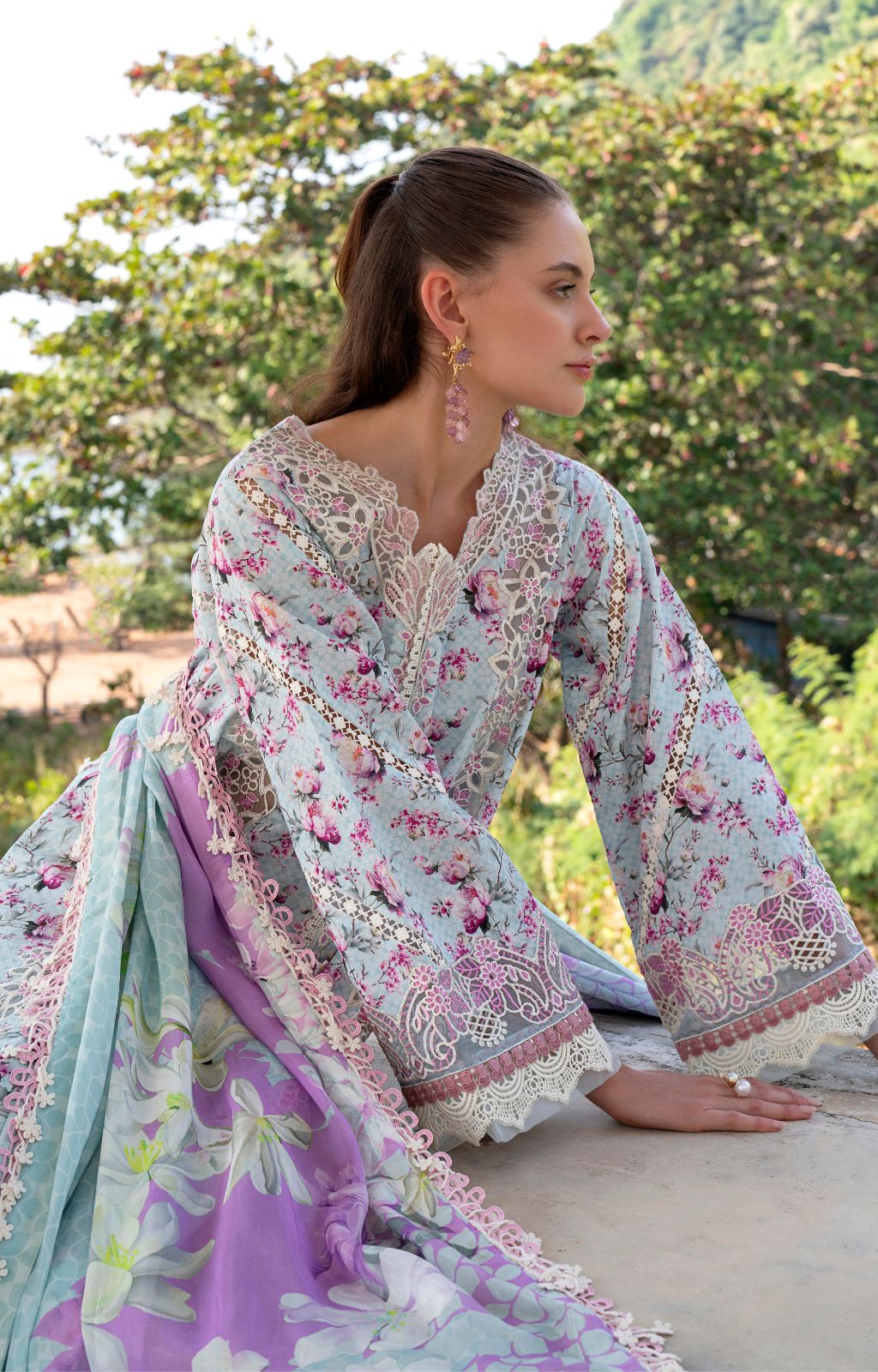 AJR Couture | Printakari Lawn 25 | Charlotte by AJR Couture - Designer Dress - Type: Ladies Clothes - Available at Libayah - 100% Original