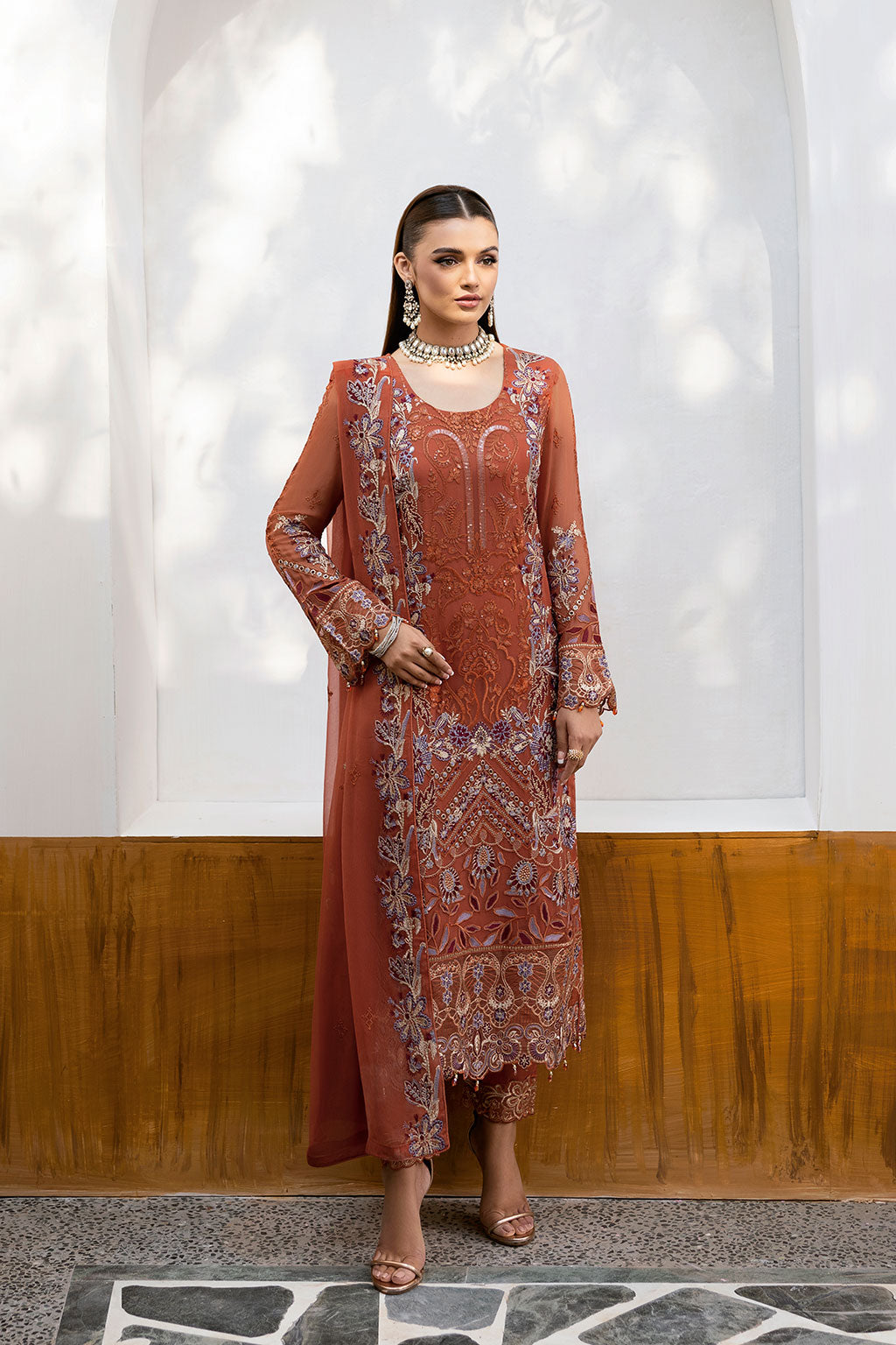 Ramsha | Chevron Chiffon Collection | A-1007 by Ramsha - Designer Dress - Type: Ladies Clothes - Available at Libayah - 100% Original