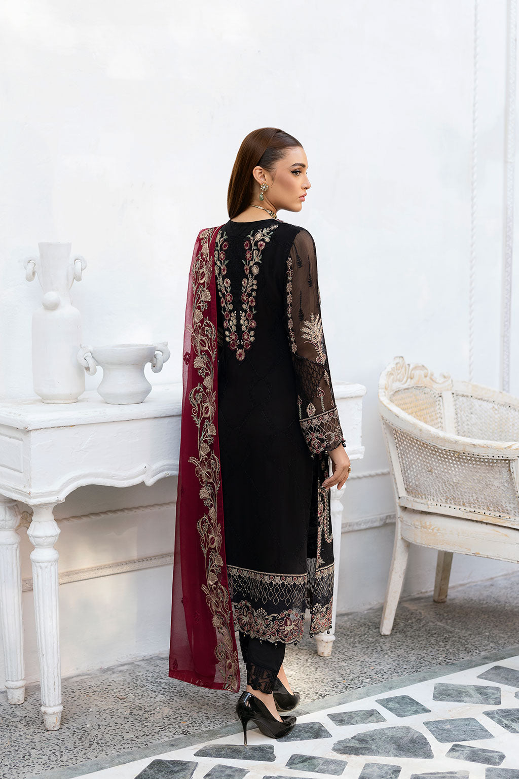 Ramsha | Chevron Chiffon Collection | A-1008 by Ramsha - Designer Dress - Type: Ladies Clothes - Available at Libayah - 100% Original