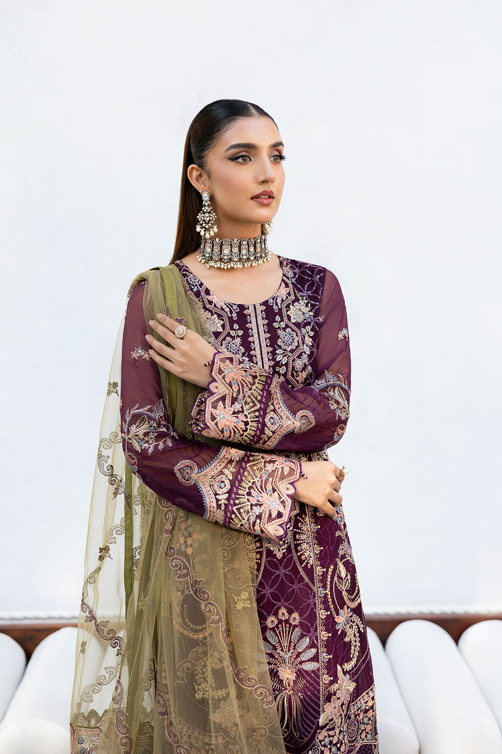 Ramsha | Chevron Chiffon Collection | A-1002 by Ramsha - Designer Dress - Type: Ladies Clothes - Available at Libayah - 100% Original