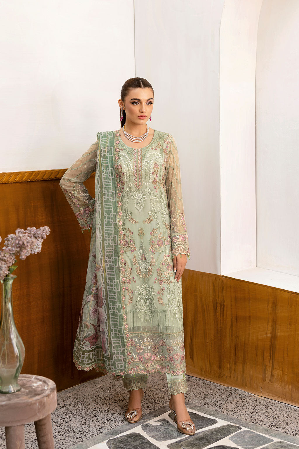 Ramsha | Chevron Chiffon Collection | A-1003 by Ramsha - Designer Dress - Type: Ladies Clothes - Available at Libayah - 100% Original