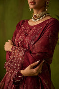 Dhanak | Festive Formals | SS24DU-3197 MAROON 3Pcs by Dhanak - Designer Dress - Type: Formal - Available at Libayah - 100% Original