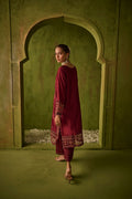 Dhanak | Festive Formals | SS24DU-3197 MAROON 3Pcs by Dhanak - Designer Dress - Type: Formal - Available at Libayah - 100% Original