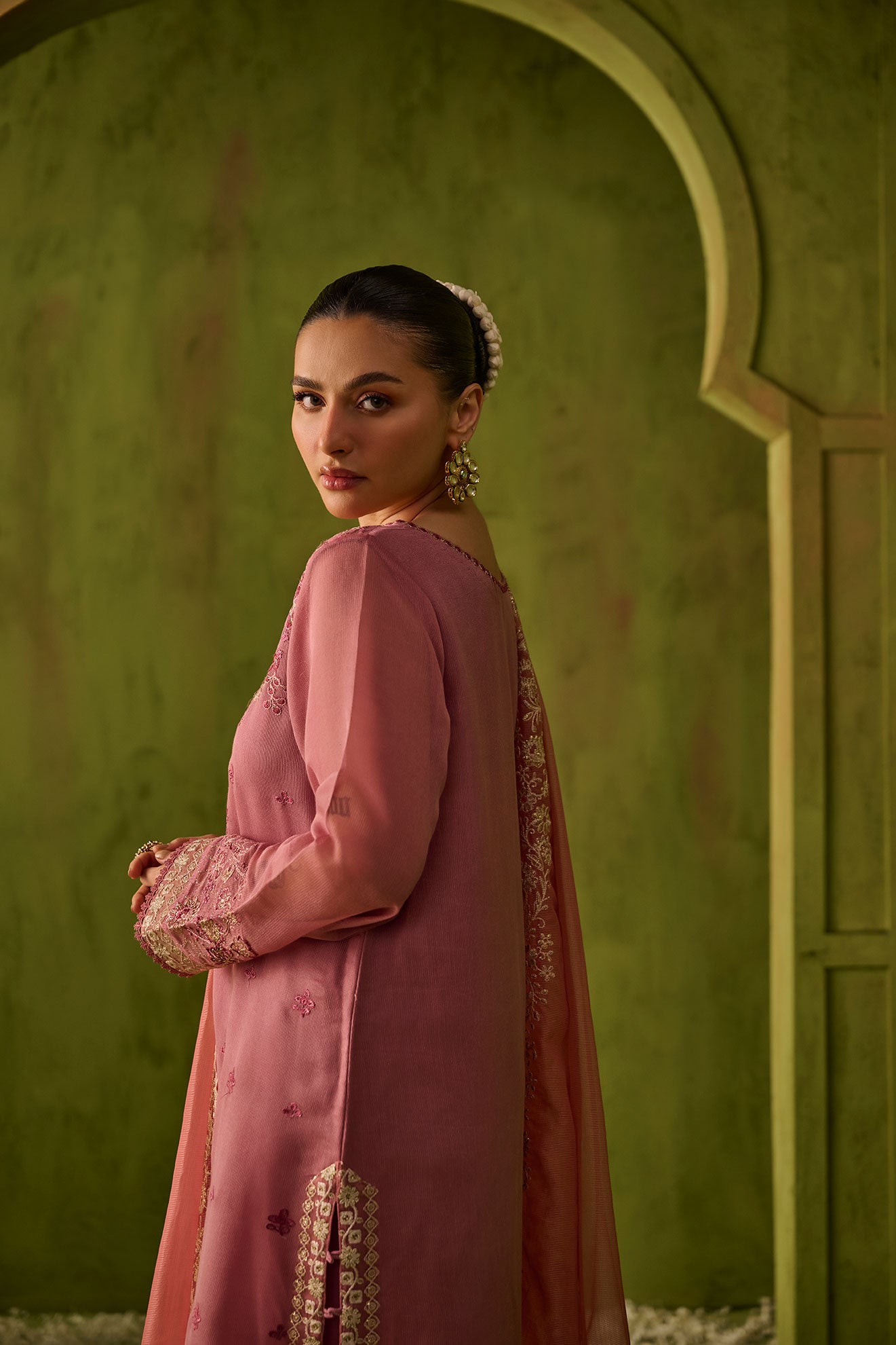 Dhanak | Festive Formals | SS24DU-3193 PINK 3Pcs by Saffron - Designer Dress - Type: Formal - Available at Libayah - 100% Original