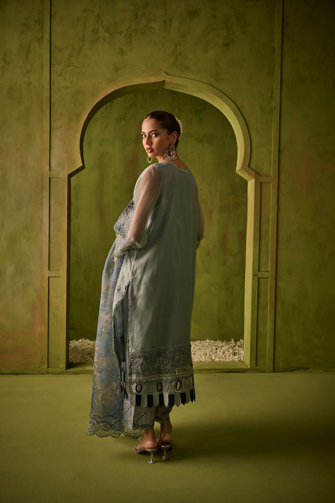 Dhanak | Festive Formals | SS24DU-3196 BLUE 3Pcs by Dhanak - Designer Dress - Type: Formal - Available at Libayah - 100% Original