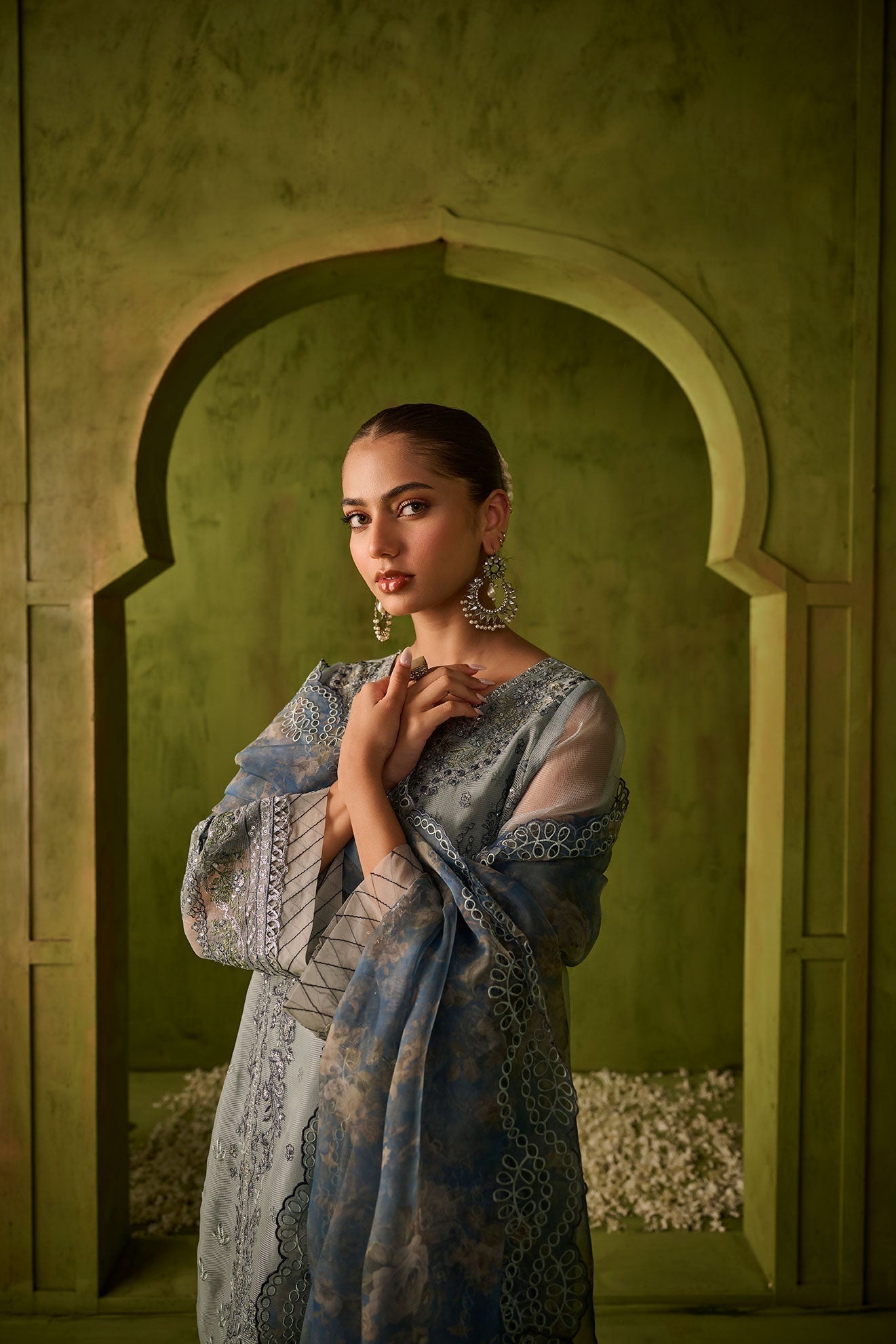 Dhanak | Festive Formals | SS24DU-3196 BLUE 3Pcs by Dhanak - Designer Dress - Type: Formal - Available at Libayah - 100% Original