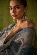 Dhanak | Festive Formals | SS24DU-3196 BLUE 3Pcs by Dhanak - Designer Dress - Type: Formal - Available at Libayah - 100% Original